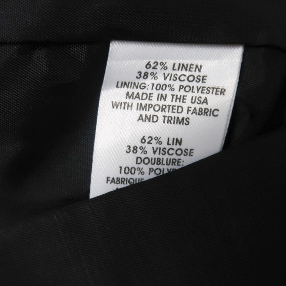 Nanette Lepore NEW Womens Midi Skirt 12 Black Linen Blend Pencil Office Career - Picture 7 of 8